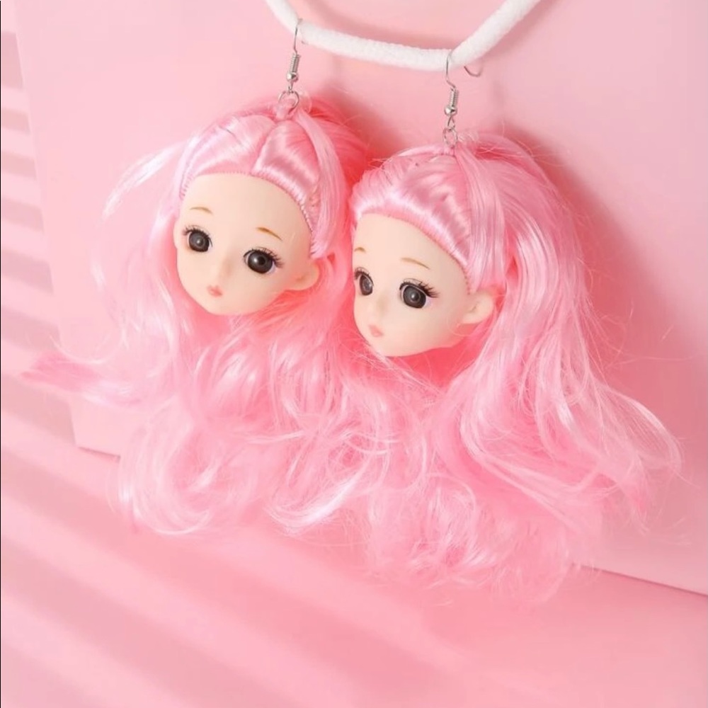 Cartoon girl earring